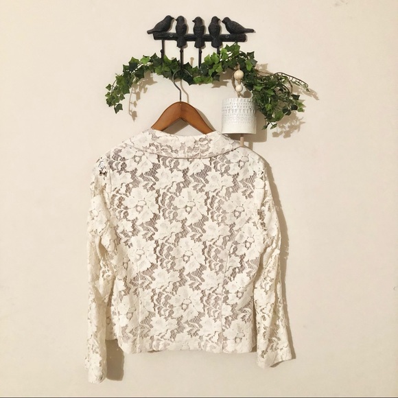 🔥SOLD ON MERCARI🔥 Cotton Lace Blazer CAbi - Cottagecore Academia Spring - Picture 8 of 9